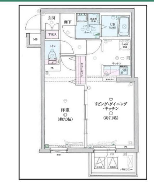 GENOVIA桜上水SKYGARDEN(1LDK/5階)の間取り写真