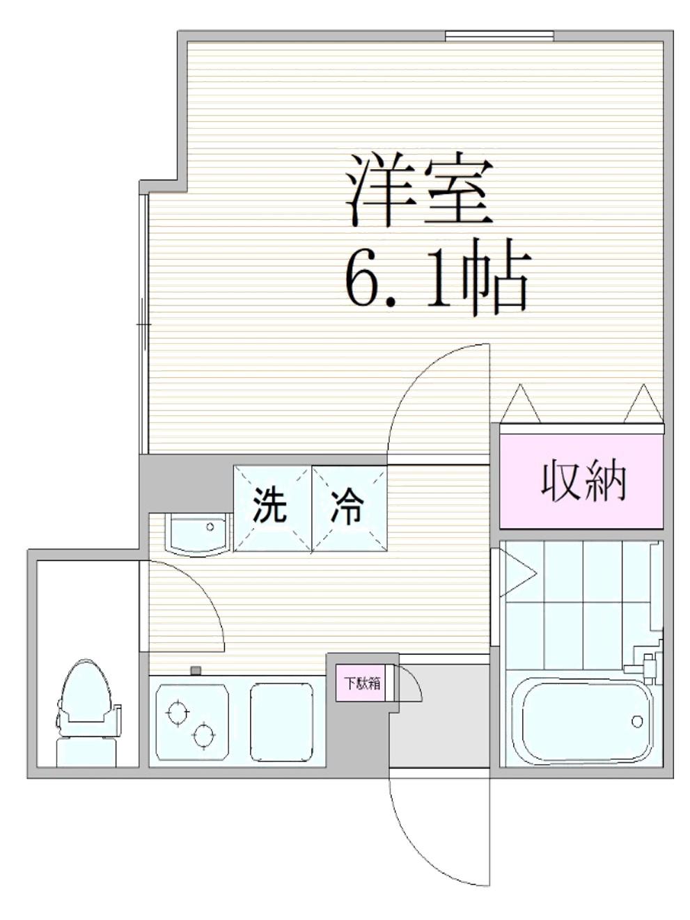 エスタシア南千住(1K/4階)の間取り写真
