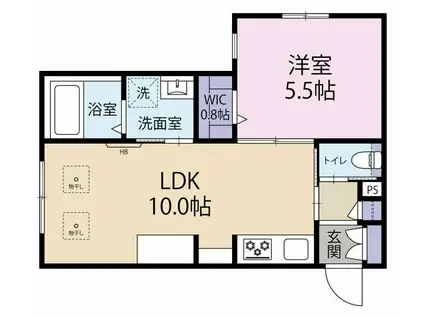 クレールシスイ(1LDK/1階)の間取り写真