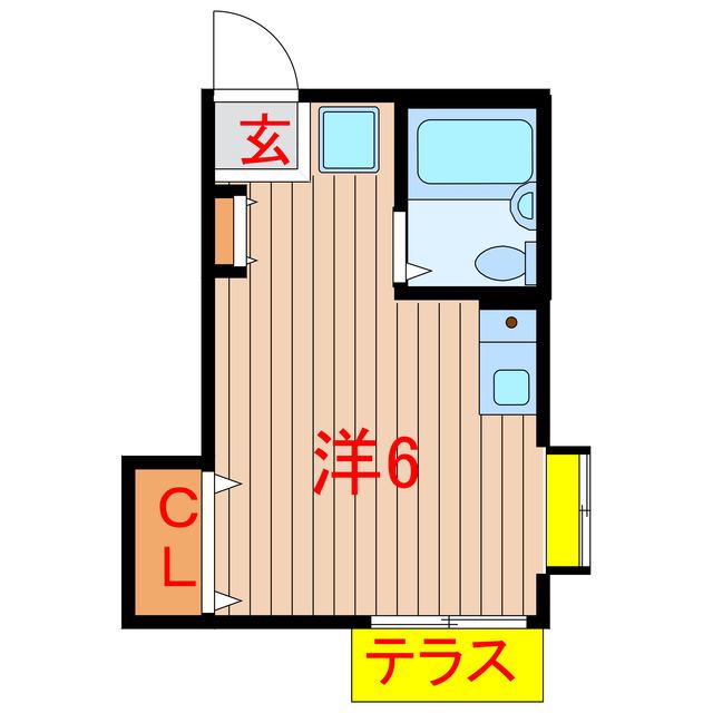 ベルハイツ(ワンルーム/1階)の間取り写真