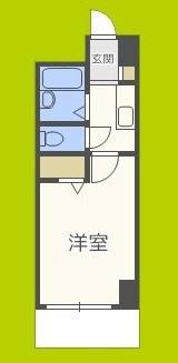 ノルデンハイム淡路(1K/3階)の間取り写真