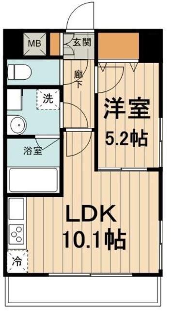 ソフィア(1LDK/3階)の間取り写真