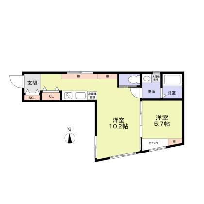 ECOLUXE(1LDK/4階)の間取り写真