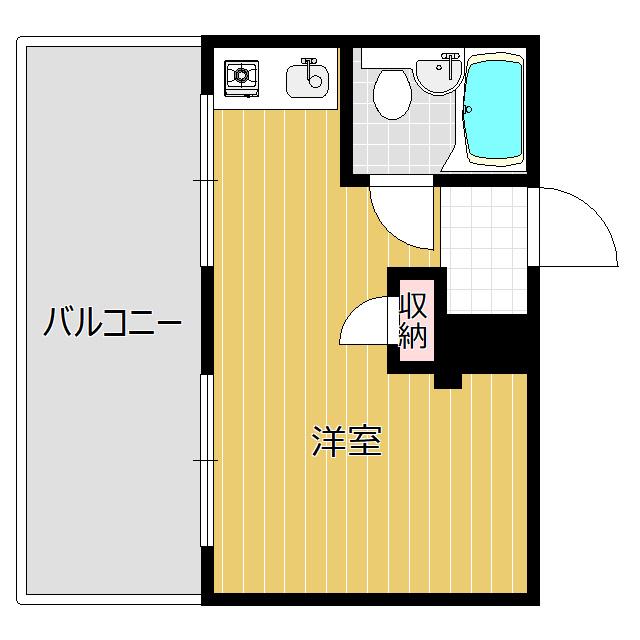タイヨウハイム(ワンルーム/5階)の間取り写真