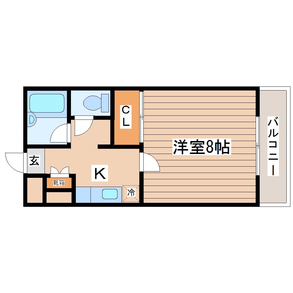 アネックス日野(1K/2階)の間取り写真