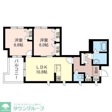 LE RIZ PLAT(2LDK/2階)の間取り写真