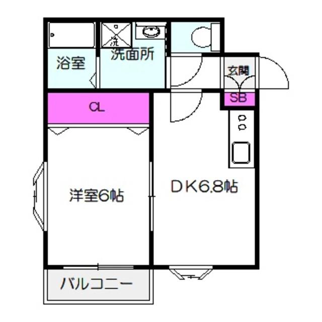 ラフォーレ千林II(1DK/3階)の間取り写真