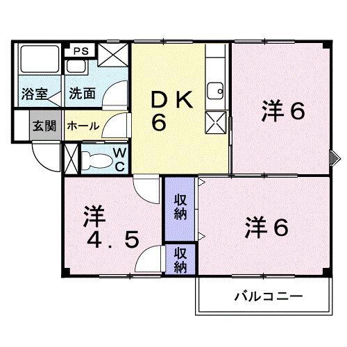プラドールA2(3DK/2階)の間取り写真
