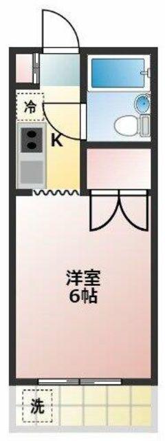 ファミールハイツII(1K/1階)の間取り写真