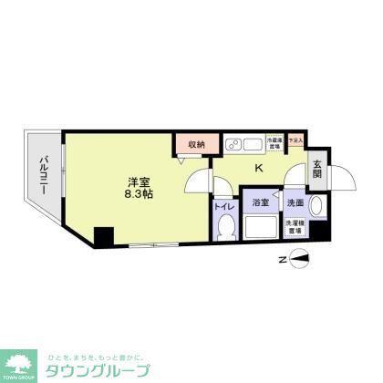 L.E.HILLS YOKOYAMACHO(1K/7階)の間取り写真