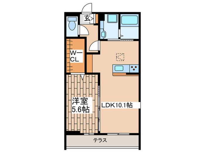 ラグーナレジデンス(1LDK/1階)の間取り写真