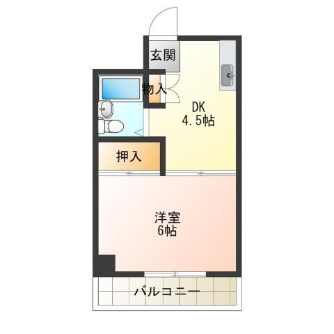 ラパンジール大国III(1DK/12階)の間取り写真