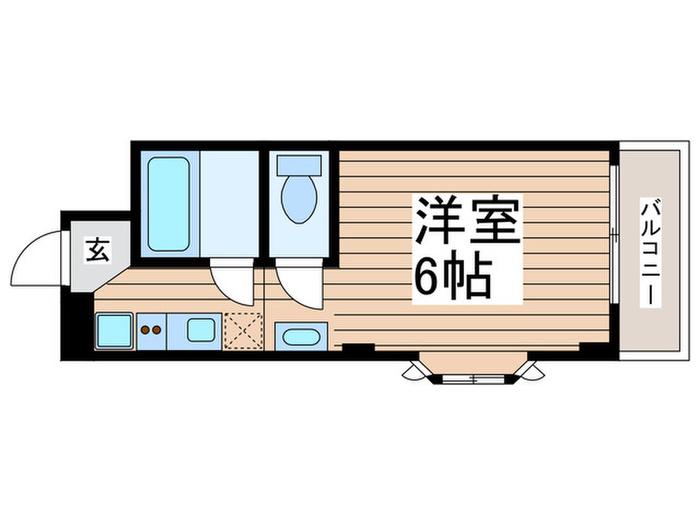 メゾンクレールA(ワンルーム/1階)の間取り写真