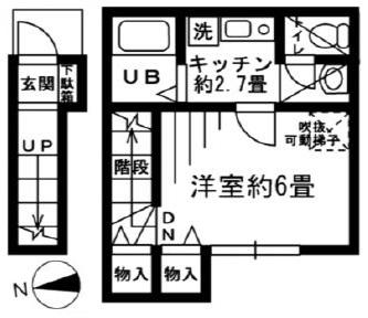 サンクレスト練馬(1K/2階)の間取り写真
