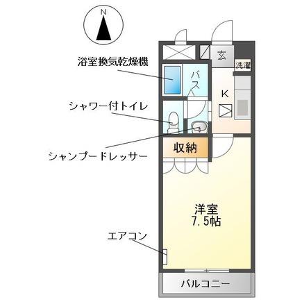 ＪＲ阪和線 紀伊駅 徒歩14分 2階建 築22年(1K/1階)の間取り写真