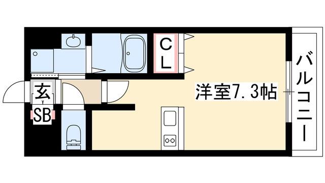 プレサンス久屋大通公園サウス(1K/6階)の間取り写真