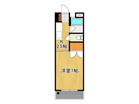 ハイツ三枝(1K/3階)の間取り写真