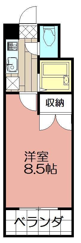 エフズ・フラッツ古船場(1K/6階)の間取り写真