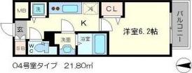 メインステージ新大阪(1K/3階)の間取り写真