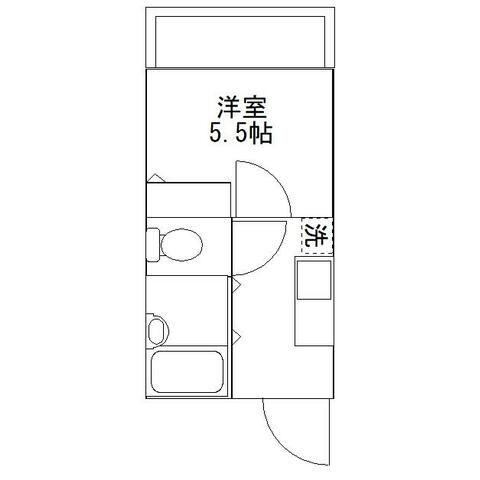 タミーハイツ(1K/2階)の間取り写真