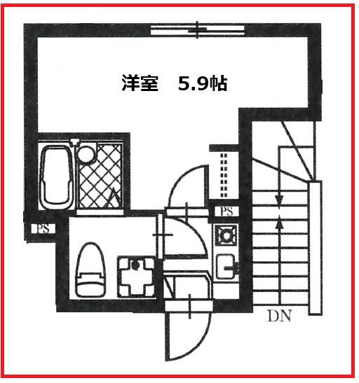 クレスト立石(1K/3階)の間取り写真