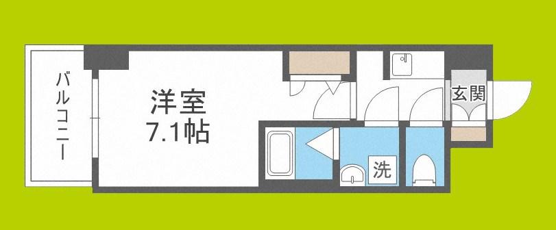 S-RESIDENCE大阪九条ノース(1K/4階)の間取り写真