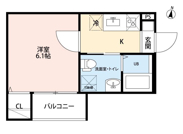 SMILE栄(1K/3階)の間取り写真