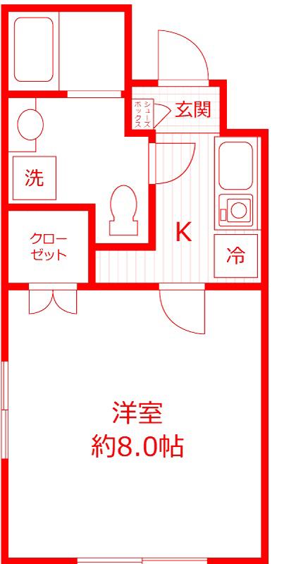HAKO(1K/5階)の間取り写真