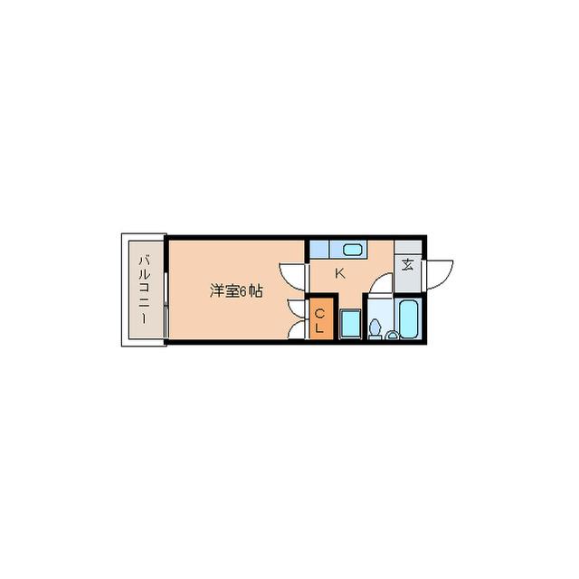 アリス金沢内灘第一(1K/1階)の間取り写真