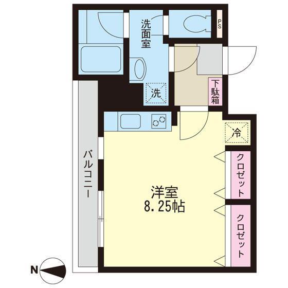 日生戸越マンション(ワンルーム/4階)の間取り写真