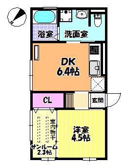 MAISON KINMEI(1DK/1階)の間取り写真