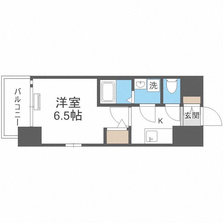 エスリード大阪京橋フロレゾン(1K/5階)の間取り写真
