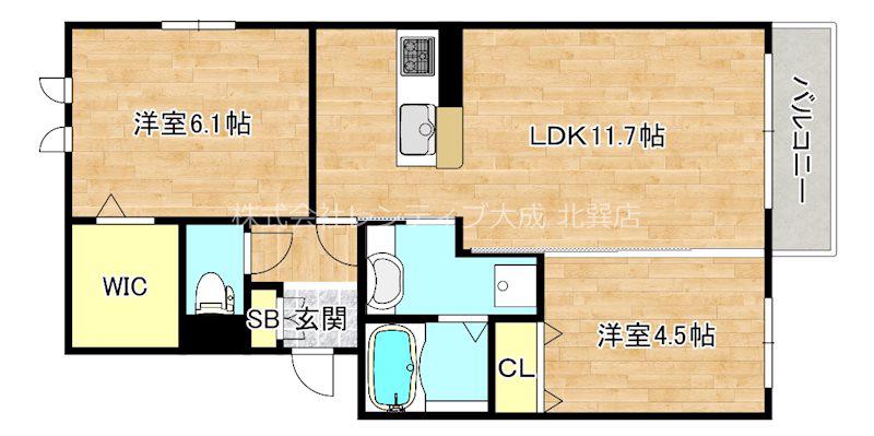アイボヌール(2LDK/3階)の間取り写真