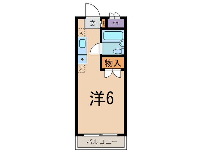 プラスパーたまプラーザ(ワンルーム/2階)の間取り写真