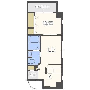 アドーラブル船場(1LDK/3階)の間取り写真