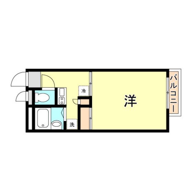 ドリームハイツ(ワンルーム/2階)の間取り写真