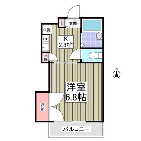 アルスビレッジ(1K/2階)の間取り写真