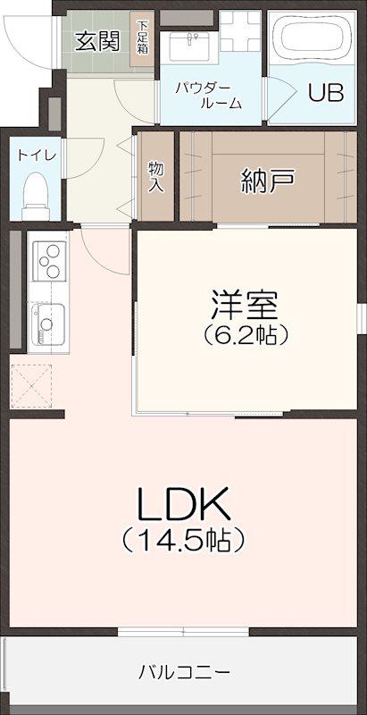 ADORE(1LDK/3階)の間取り写真