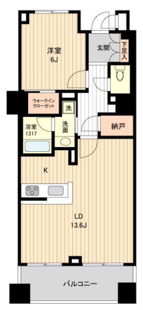 HF銀座レジデンスイースト/HF銀座レジデンスイースト(1LDK/12階)の間取り写真