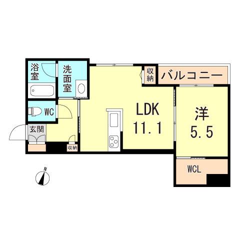 SHAMAISON DOI(1LDK/2階)の間取り写真