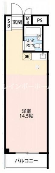 セザール大久保(1K/2階)の間取り写真