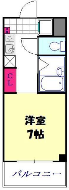 サマレジデンス(1K/2階)の間取り写真