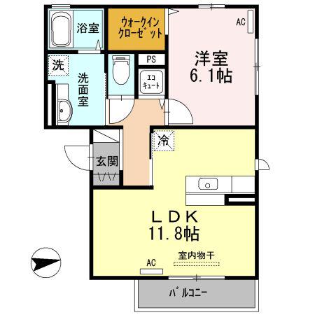 クレヴィアメゾン(1LDK/3階)の間取り写真