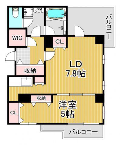 アースブルージュ(1LDK/6階)の間取り写真
