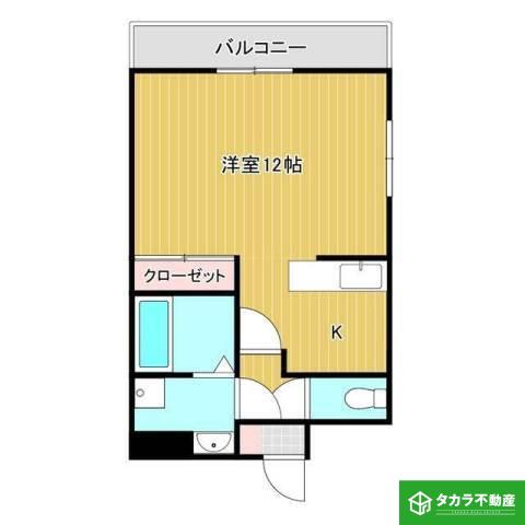WINDOM GRANDE(1K/1階)の間取り写真