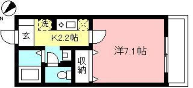 LOGEMENT BELL(1K/2階)の間取り写真