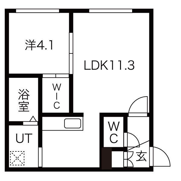 GROOVE G3(1LDK/3階)の間取り写真