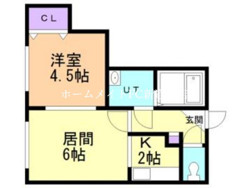 エステート品川(1DK/3階)の間取り写真