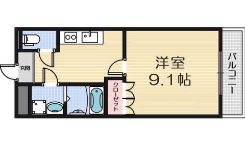 FOREST COURT(1SK/2階)の間取り写真