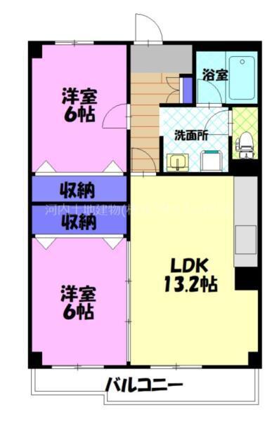 カーサエルドラード(2LDK/3階)の間取り写真